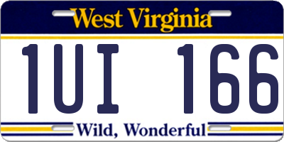 WV license plate 1UI166