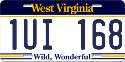 WV license plate 1UI168
