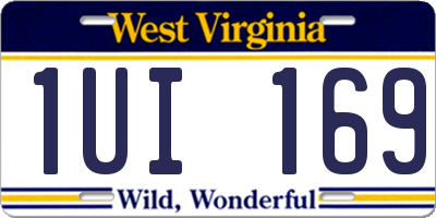 WV license plate 1UI169