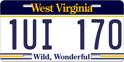 WV license plate 1UI170