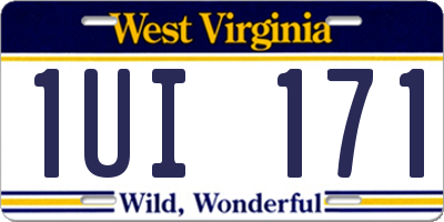 WV license plate 1UI171