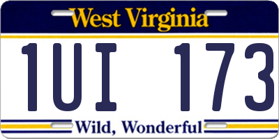WV license plate 1UI173