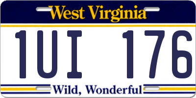 WV license plate 1UI176