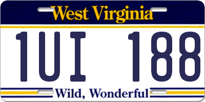 WV license plate 1UI188