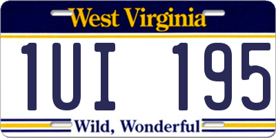 WV license plate 1UI195