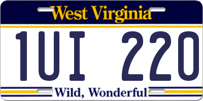 WV license plate 1UI220