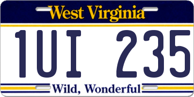 WV license plate 1UI235
