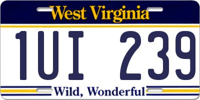 WV license plate 1UI239