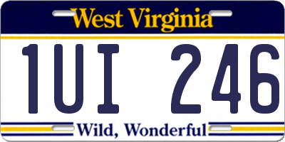 WV license plate 1UI246