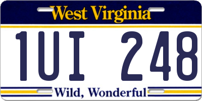 WV license plate 1UI248