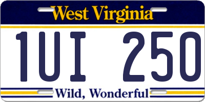 WV license plate 1UI250