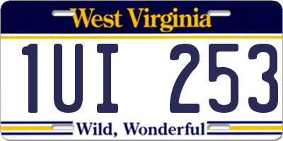 WV license plate 1UI253