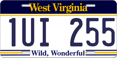WV license plate 1UI255