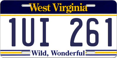 WV license plate 1UI261