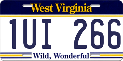 WV license plate 1UI266