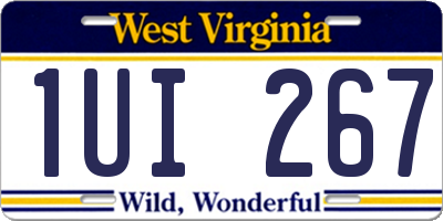 WV license plate 1UI267
