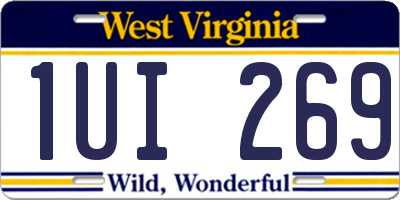 WV license plate 1UI269