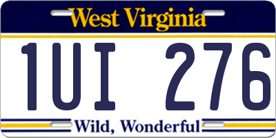 WV license plate 1UI276