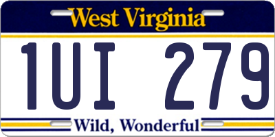 WV license plate 1UI279