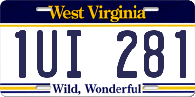 WV license plate 1UI281