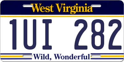 WV license plate 1UI282