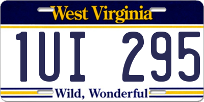 WV license plate 1UI295
