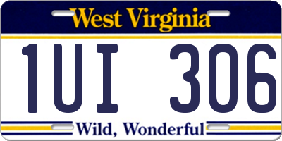 WV license plate 1UI306