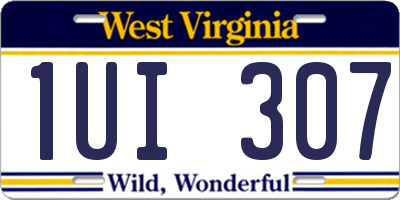 WV license plate 1UI307