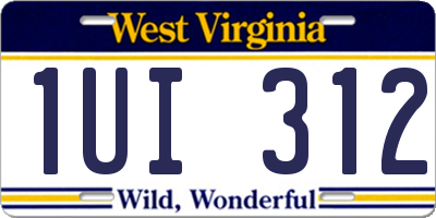 WV license plate 1UI312