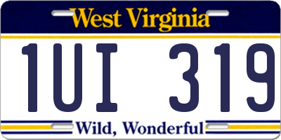 WV license plate 1UI319