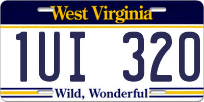 WV license plate 1UI320