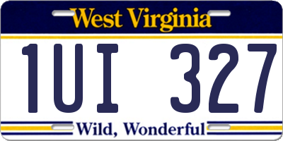WV license plate 1UI327