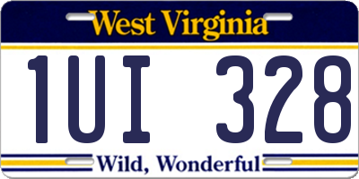 WV license plate 1UI328
