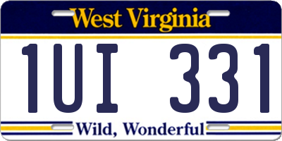 WV license plate 1UI331