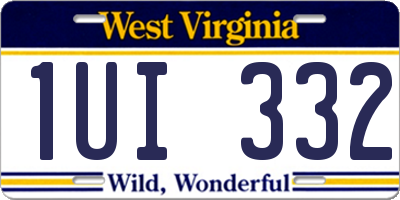 WV license plate 1UI332