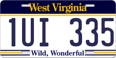 WV license plate 1UI335