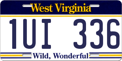 WV license plate 1UI336