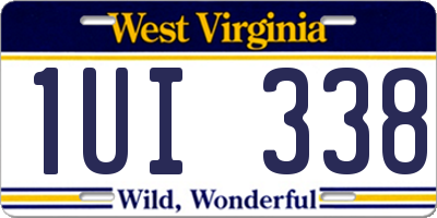 WV license plate 1UI338
