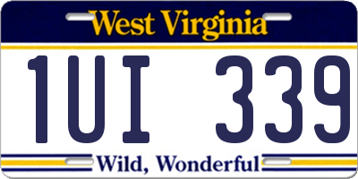 WV license plate 1UI339
