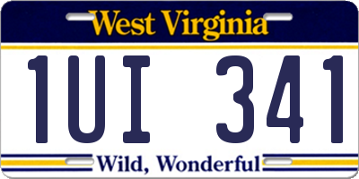 WV license plate 1UI341