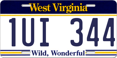 WV license plate 1UI344