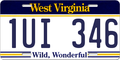 WV license plate 1UI346