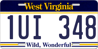 WV license plate 1UI348