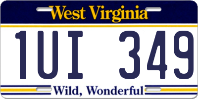 WV license plate 1UI349