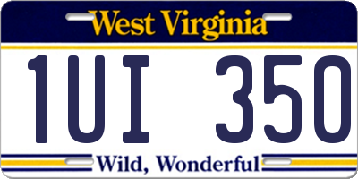 WV license plate 1UI350