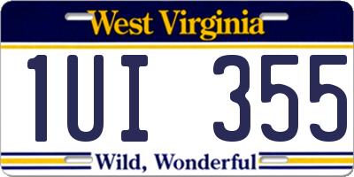 WV license plate 1UI355