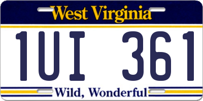 WV license plate 1UI361
