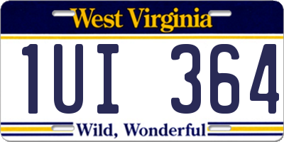 WV license plate 1UI364
