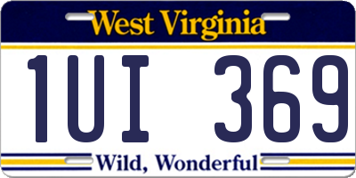 WV license plate 1UI369