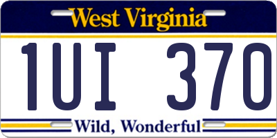 WV license plate 1UI370